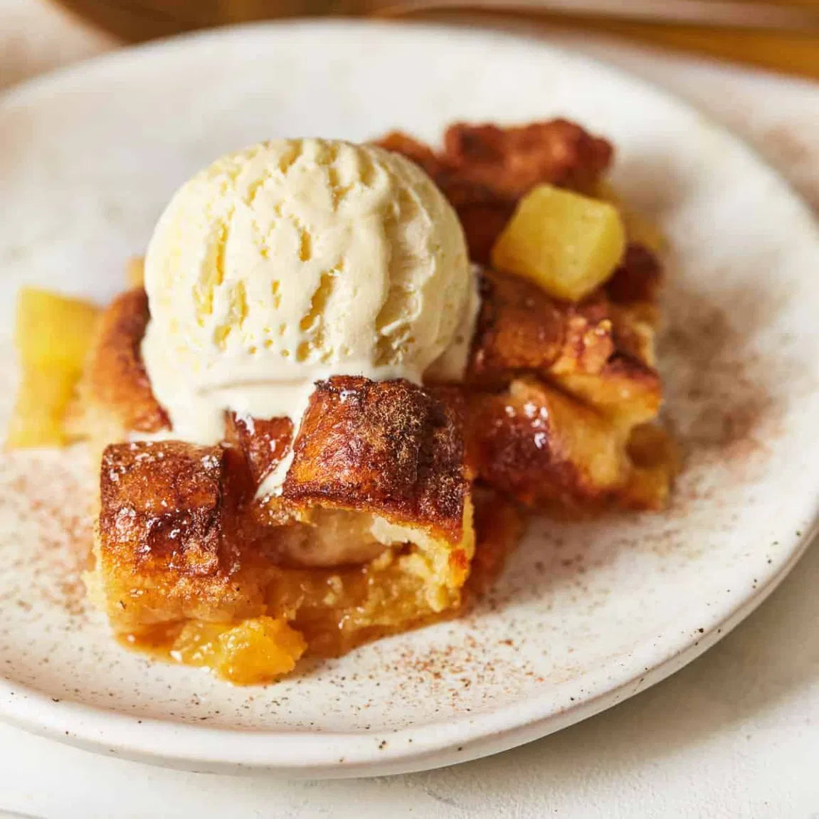 Roasted Maui Gold Pineapple Bread Pudding